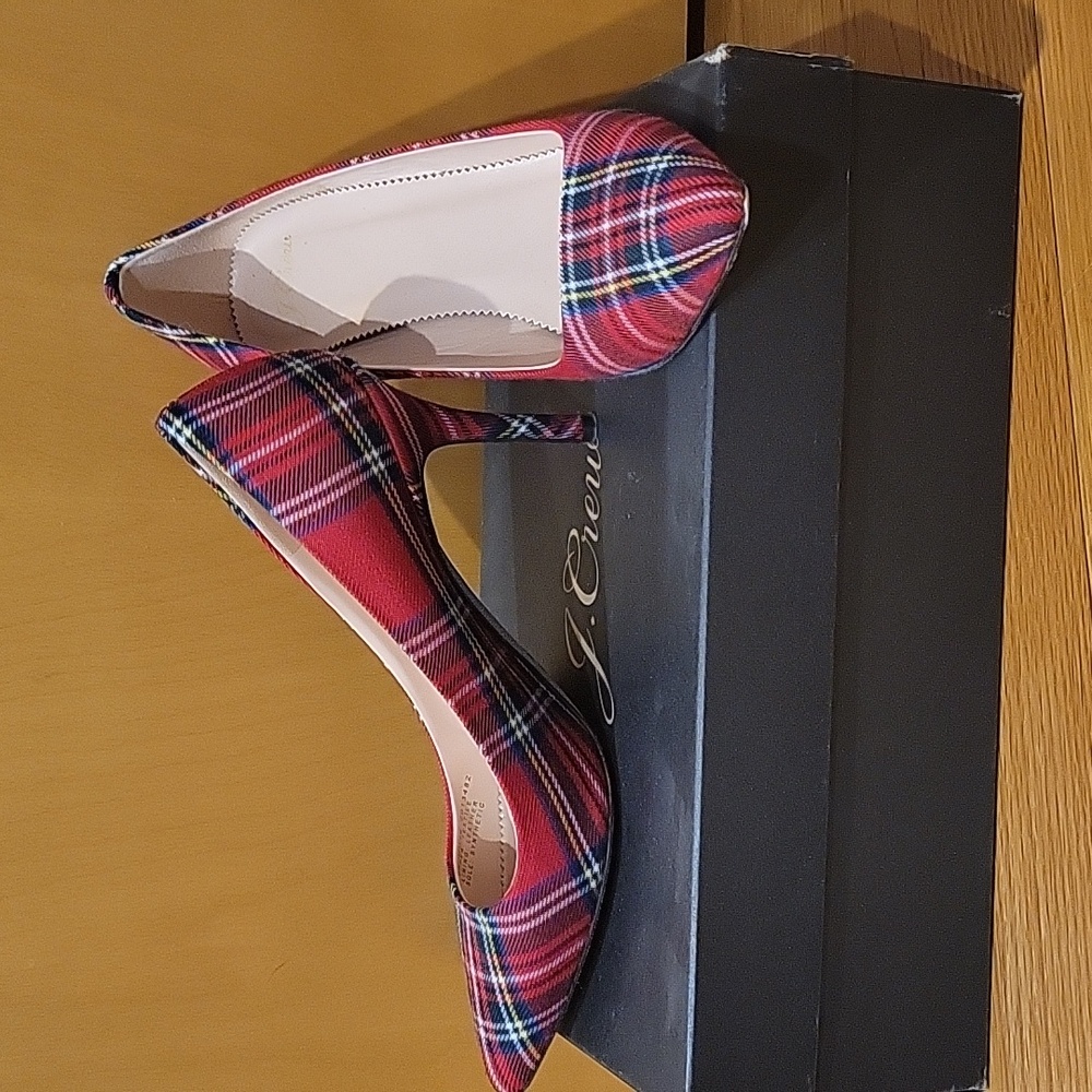 J Crew Elsie Pumps in Plaid